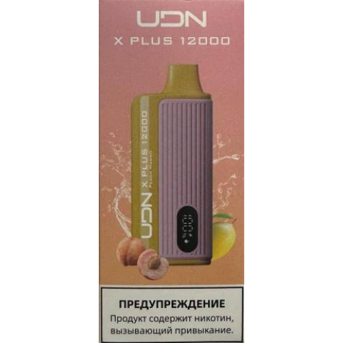Электронная сигарета UDN X Plus 12000 Персик Манго